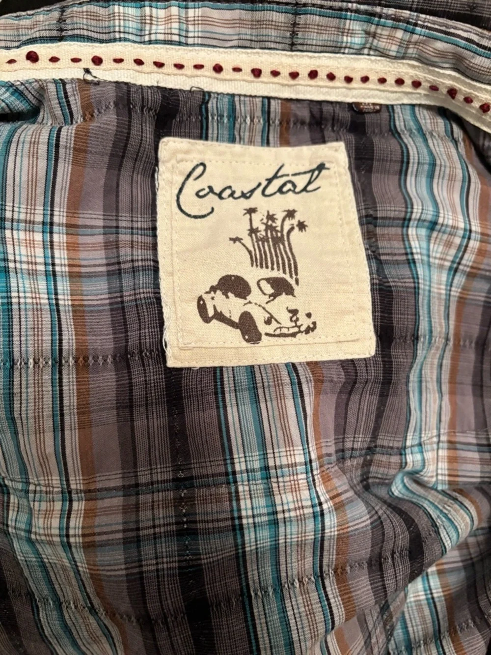 Coastal snap front western shirt M